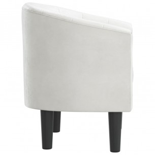 Fauteuil cabriolet blanc similicuir