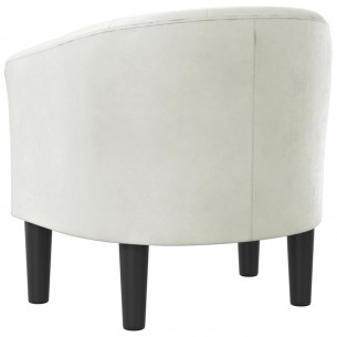 Fauteuil cabriolet blanc similicuir