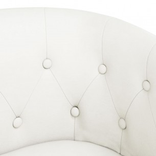 Fauteuil cabriolet blanc similicuir