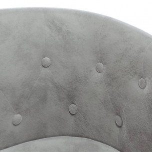 Fauteuil cabriolet gris clair velours