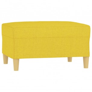 Repose-pied Jaune clair 70x55x41 cm Tissu
