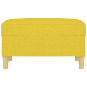 Repose-pied Jaune clair 70x55x41 cm Tissu