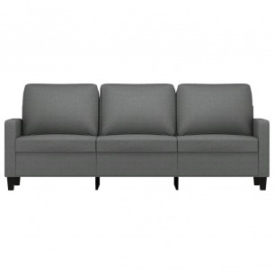 Canapé à 3 places Gris foncé 180 cm Tissu