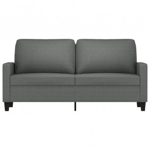 Canapé à 2 places Gris foncé 140 cm Tissu