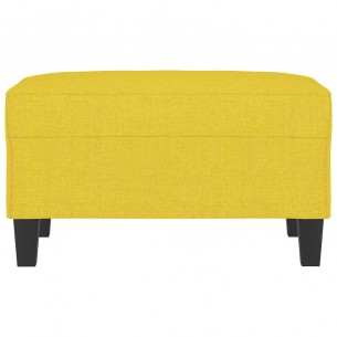 Repose-pied Jaune clair 70x55x41 cm Tissu