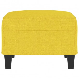 Repose-pied Jaune clair 70x55x41 cm Tissu