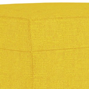 Repose-pied Jaune clair 70x55x41 cm Tissu