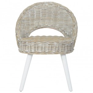 Chaise-canapé Kubu Rotin Blanc