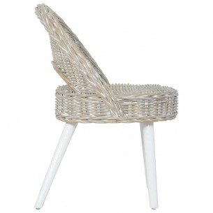 Chaise-canapé Kubu Rotin Blanc