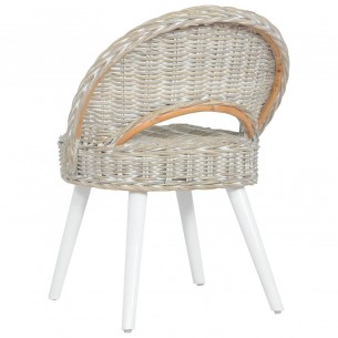 Chaise-canapé Kubu Rotin Blanc