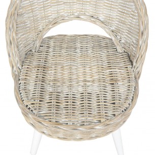 Chaise-canapé Kubu Rotin Blanc
