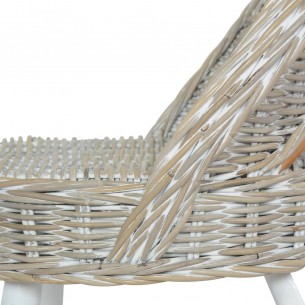 Chaise-canapé Kubu Rotin Blanc