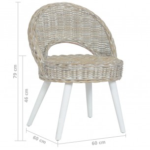Chaise-canapé Kubu Rotin Blanc