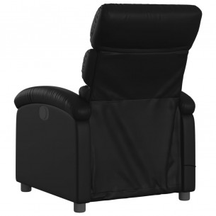 Fauteuil de massage inclinable Noir Similicuir