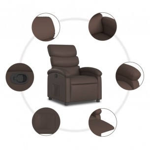 Fauteuil inclinable Marron Similicuir
