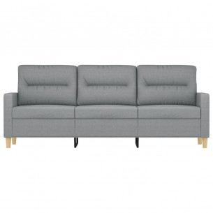 Canapé à 3 places Gris clair 180 cm Tissu