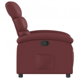 Fauteuil inclinable Rouge bordeaux Similicuir