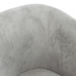 Fauteuil cabriolet gris clair velours