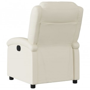 Fauteuil inclinable Crème Similicuir