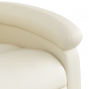 Fauteuil inclinable Crème Similicuir