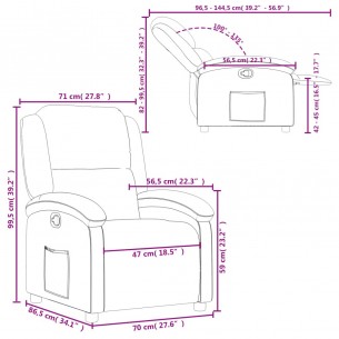Fauteuil inclinable Crème Similicuir