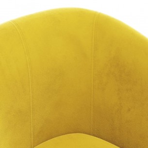 Fauteuil cabriolet jaune velours