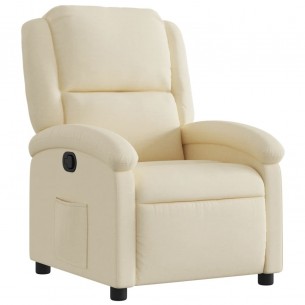 Fauteuil inclinable Crème Tissu