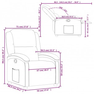 Fauteuil inclinable Crème Tissu