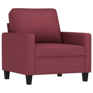 Fauteuil Rouge bordeaux 60 cm Tissu