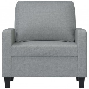 Fauteuil Gris clair 60 cm Tissu
