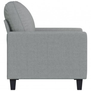 Fauteuil Gris clair 60 cm Tissu