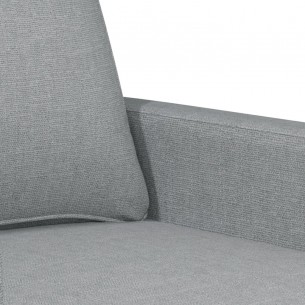 Ensemble de canapés 3 pcs avec coussins Gris clair Tissu