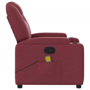 Fauteuil de massage inclinable Rouge bordeaux Tissu