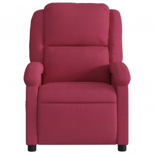 Fauteuil de massage inclinable rouge bordeaux velours