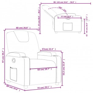Fauteuil inclinable Rouge Similicuir