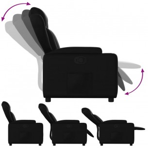 Fauteuil inclinable Noir Similicuir