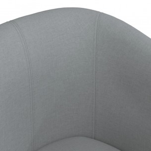 Fauteuil cabriolet avec repose-pied gris clair tissu