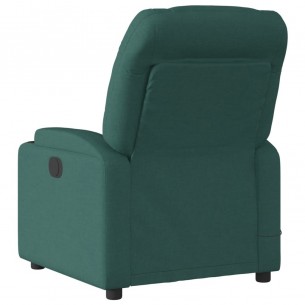 Fauteuil de massage inclinable Vert foncé Tissu