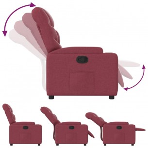 Fauteuil inclinable Rouge bordeaux Tissu