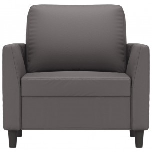 Fauteuil Gris 60 cm Similicuir