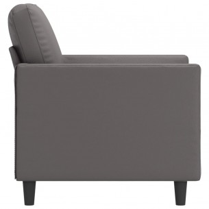 Fauteuil Gris 60 cm Similicuir