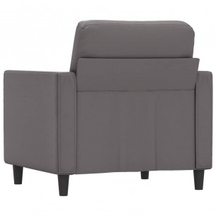 Fauteuil Gris 60 cm Similicuir