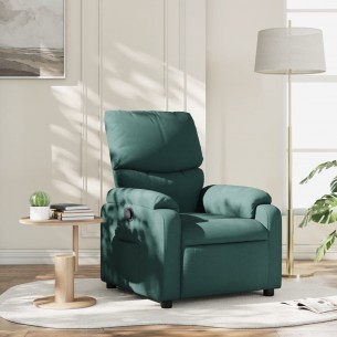 Fauteuil inclinable Vert foncé Tissu