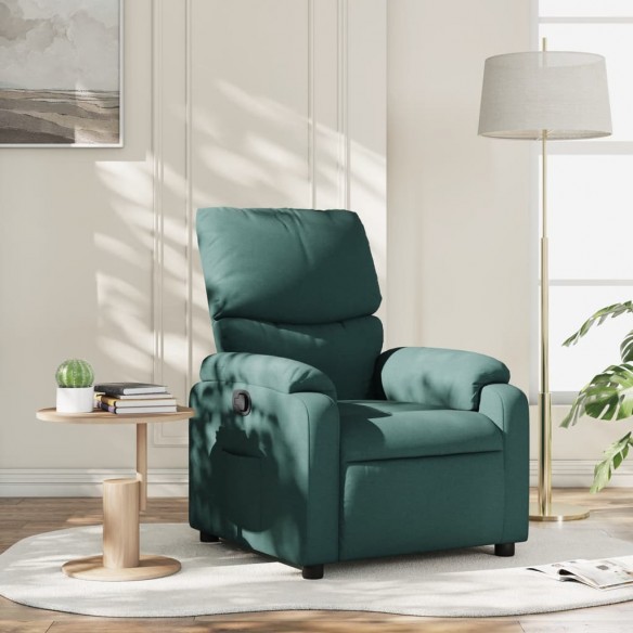 Fauteuil inclinable Vert foncé Tissu