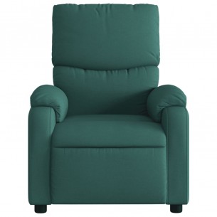 Fauteuil inclinable Vert foncé Tissu