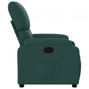Fauteuil inclinable Vert foncé Tissu