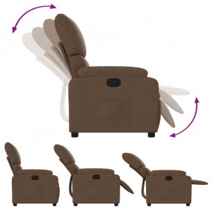 Fauteuil inclinable Marron Tissu