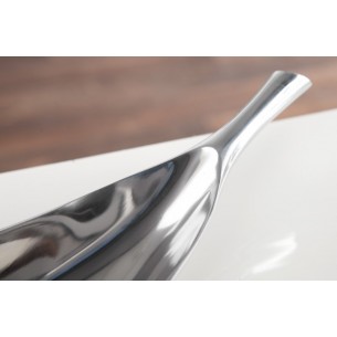 Bol de fruits décoratif en aluminium argenté Bol de fruits décoratif en aluminium argenté