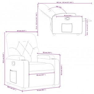 Fauteuil inclinable Noir Similicuir