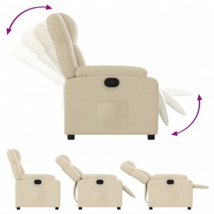 Fauteuil inclinable Crème Tissu